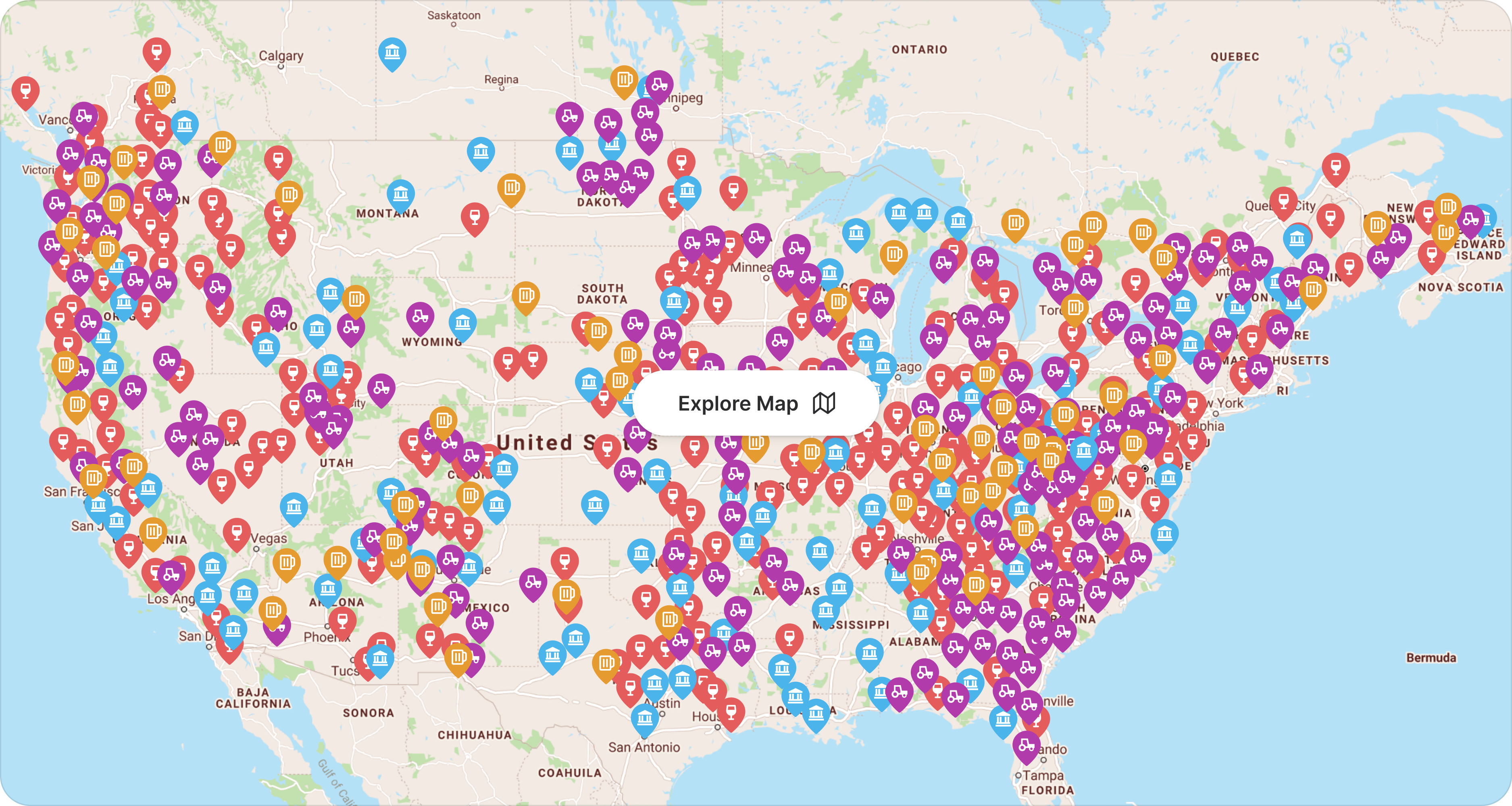 Harvest Host Locations
